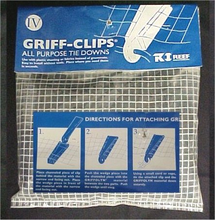 Griff-Clips All Purpose Plastic Sheeting & Fabric Tie Downs (50 Pack)