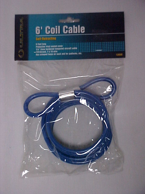 6' Ultra Self Retracting 1/4" Coil Cable