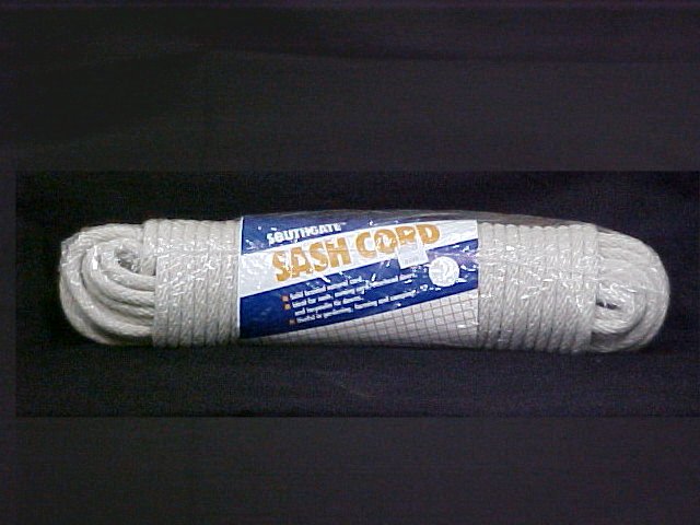 3/8"  Solid Braid  Weep Rope - Cotton Sash Cord - 100 Ft.
