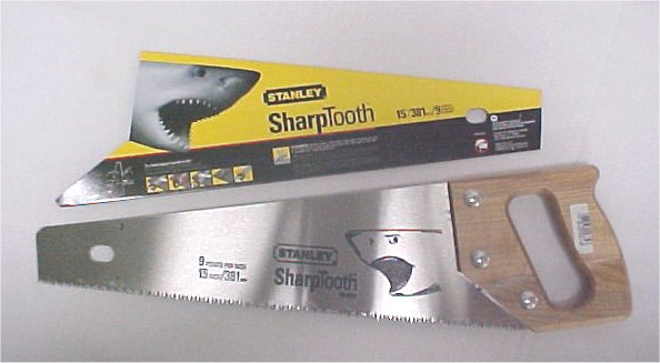 15" Stanley Sharp Tooth Hand Saw / 381 mm /  9 Points Per Inch