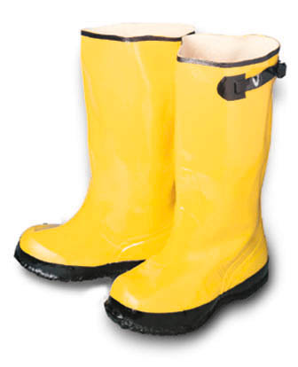 17" Heavy-Duty High Yellow Contractor's Rubber Overshoe Boot