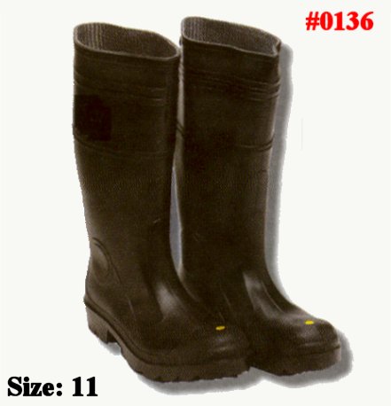 Size 11 Black Plain Toe Contractor's Construction Work Boots