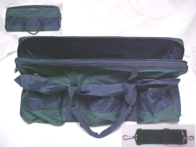 Bon Tool Co. Bondura Mason's Tool Bag 24" x 11" Green/Bon Blue