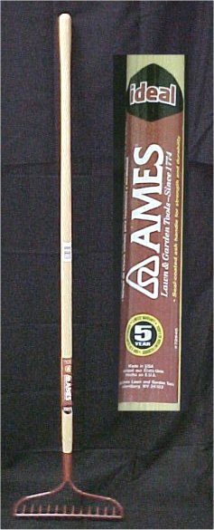 Ames 14" Welded Bow Garden Rake W/48" Handle & 6" Grip