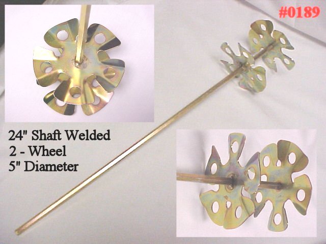 Spiffy Mixer W/Two 5" Wheels - 24" Welded Shaft