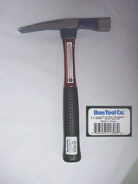 24oz. Bon Tool Fiberglass Handled Brick Chipping/Cleaning Hammer