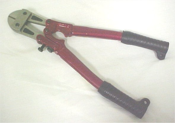 12" Utility Bolt Cutter W/Hi-Carbon Steel Blades & Rubber Grip