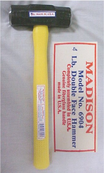 4 Lb. Madison Double Face Masonry Stone Working Hammer