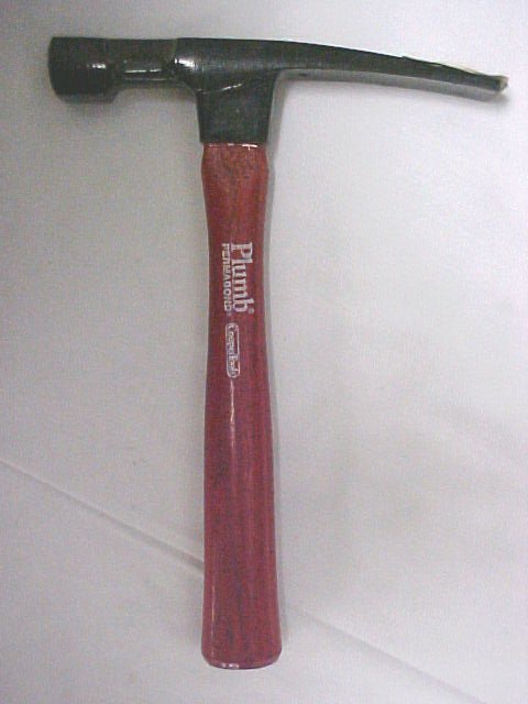 24oz. Plumb  Red Hickory Wood Handle Brick Mason's Hammer
