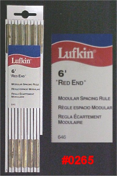 Lufkin 6' Red End Mason's Modular Brick Spacing Folding Rule #646