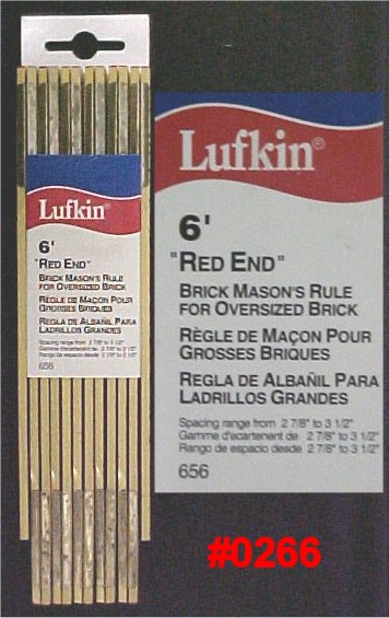 Lufkin 6' Mason's Oversized Brick - King/Queen (ABC) Rule #656