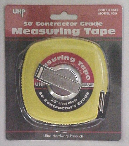 UHP 50' Contractor Grade Measuring Tape - 3/8" Steel Blade