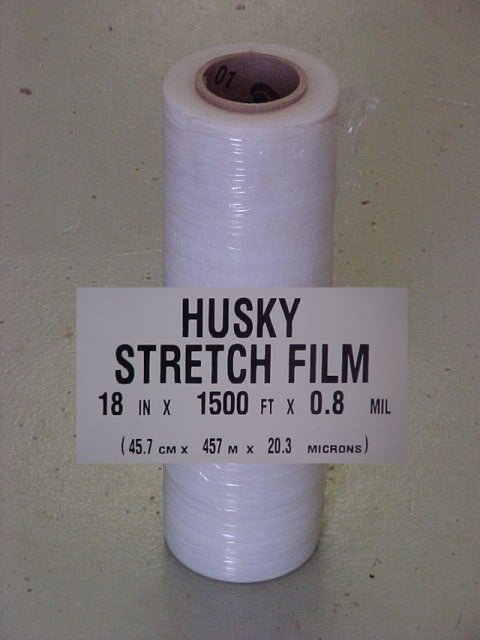 18" x 1500' x 0.8 MIL Husky Stretch Film - Plastic Wrap