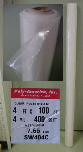 4' x 100' x 4 MIL - 400 Sq. Ft. Clear Polyethylene