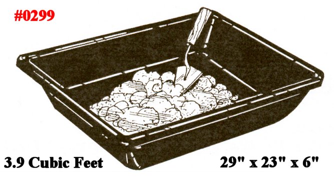 3.9 Cubic Feet Polyethylene Mortar Mixing Tub - Mud Pan