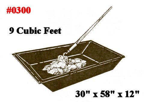 9 Cu. Ft. Steel Nestable Mortar Box - One Piece Construction