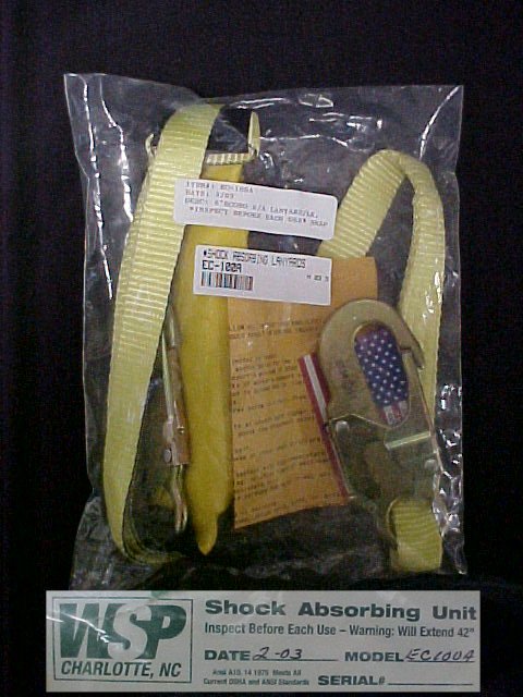 Shock Absorbing Fall Protection Construction Safety Lanyards