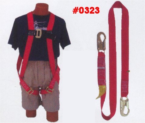 Fall Protection Universal Harness, Lightweight Lanyard & Tool Bag Kit