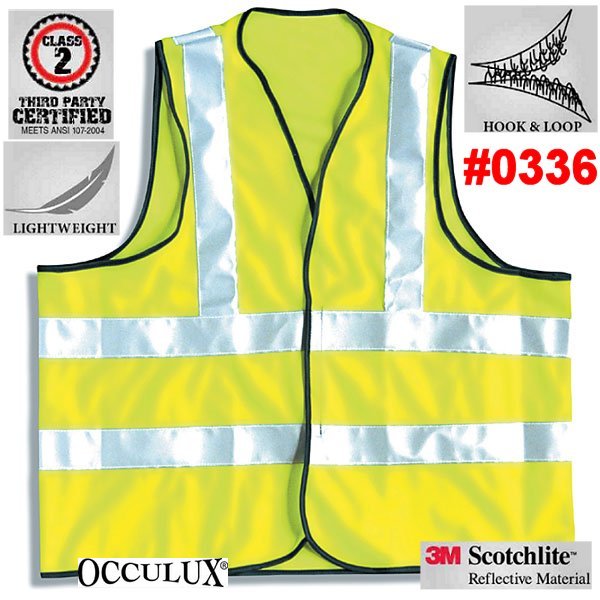 OccuNomix 2XL Traffic Construction Safety Vest With Reflective Strips
