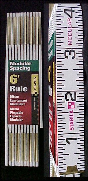 STABILA 6' Modular Spacing Rule - Type 600 Folding Ruler