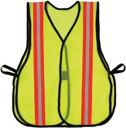 4XL-5XL Yellow Mesh Traffic/Construction Safety Vest - Reflective Strips