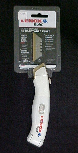 Lenox Gold Quick Change Retractable Safety Utility Knife W/3 Blades