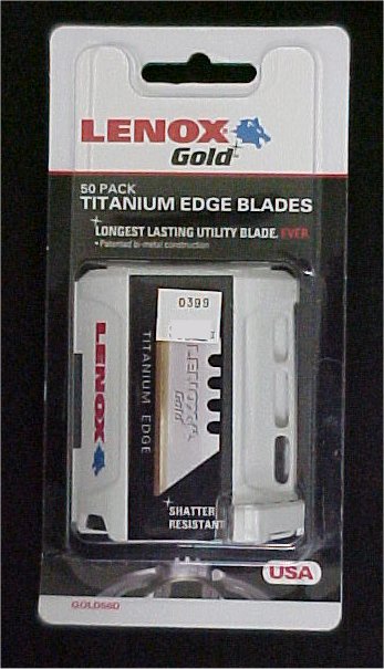 Lenox Gold Titanium Edge Replacement Utility Knife Blades (50 Pack)