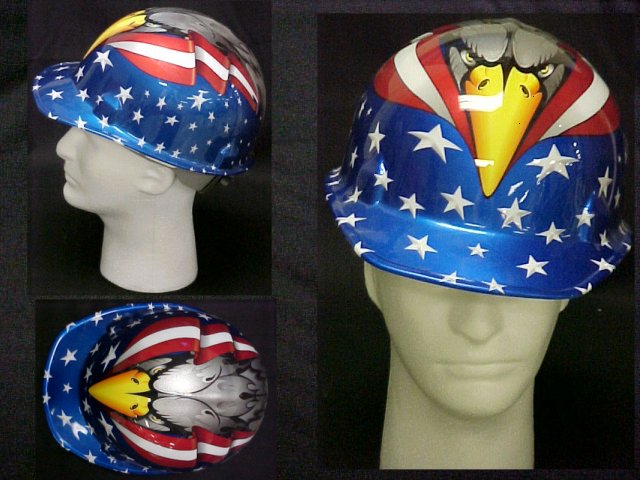 Head Turners Construction Hard Hats - American Flag & Eagle
