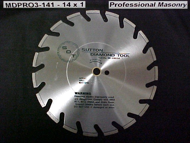 14" Sutton MDPRO3  Diamond Blade - For Brick Only