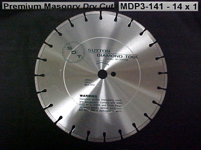 14" Sutton MD3  Diamond Blade - For Brick Only