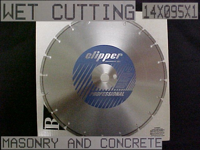 14" Clipper Normax Wet Cut Brick Blade - For Wet Cut Only