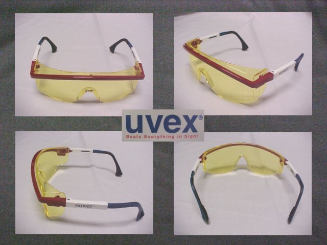 UVEX Patriot Stylish Industrial Safety Sun Glasses W/Amber Lens