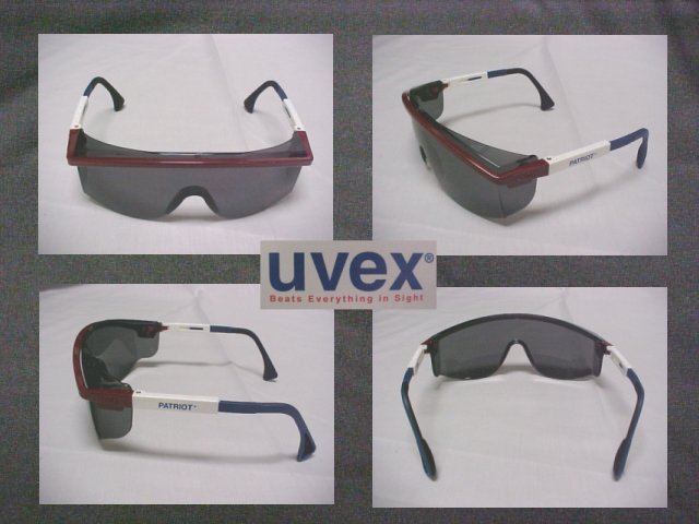 UVEX Patriot Stylish Industrial Safety Sun Glasses W/Gray Lens