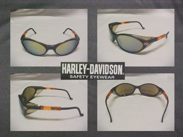 Harley Davidson Cool Safety Sun Glasses W/Gold Mirror Lenses