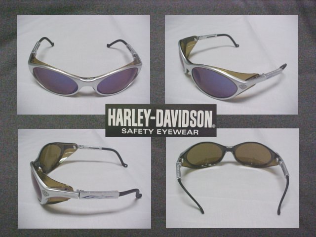 Harley Davidson Cool Safety Sun Glasses W/Silver Mirror Lenses