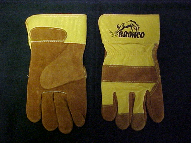 Short Cuffed Pigskin Construction Contractor's Work Gloves