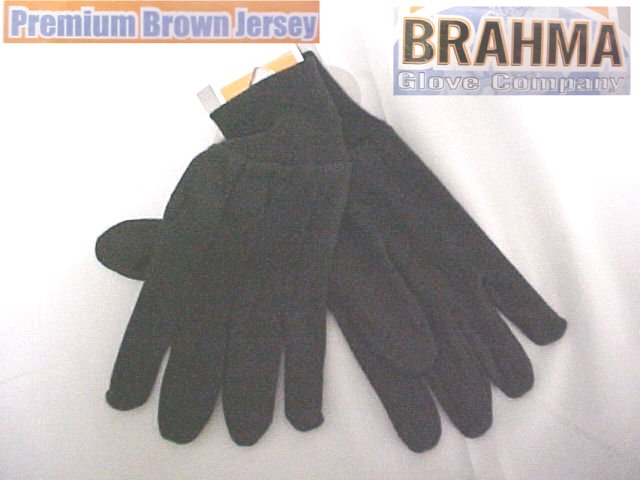 Brown Jersey Masonry & Construction Contractor's Work Gloves