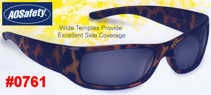 Moon Dawg Tortoise Shell Frame Safety Glasses W/Gray Anti-Fog Lens