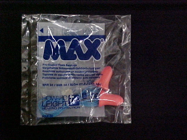 Howard Leight MAX Best Hearing Protection Pre-Shaped Corded Foam Molded Ear Noise Plugs That Custom Fit Your Ear