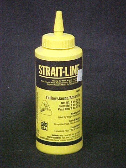 8oz. Irwin Yellow  Powdered Marking Chalk String Line Box Refill