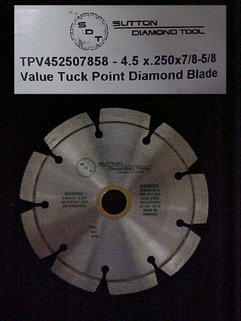 4 1/2" x 1/4" Sutton Segmented Tuck Point Diamond Blade