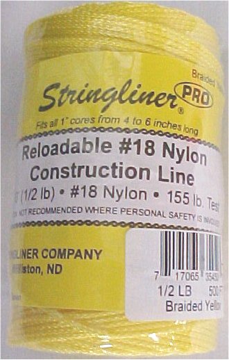 500' Braided Nylon Construction Line - Yellow