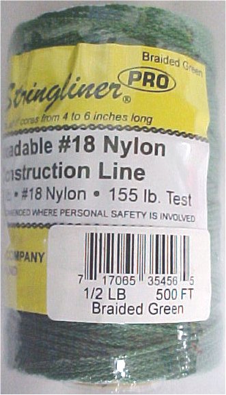 500' Braided Nylon Construction Line - Green