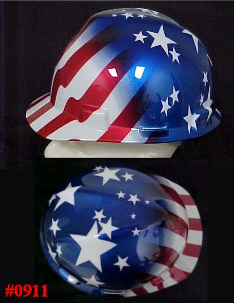 MSA Freedom Series Helmets American Stars & Stripes Hardhat