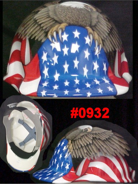 Fibre-Metal Cap Style American Flag & Eagle Safety Hard Hat