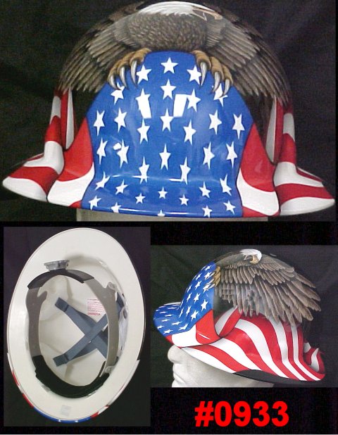 Fibre-Metal Fullbrim American Flag & Eagle Safety Hard Hat