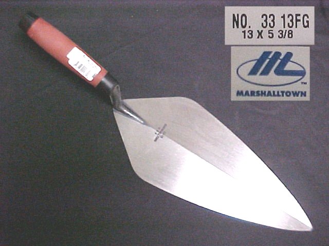 13" London Pattern Brick Trowel With DuraSoft  Handle