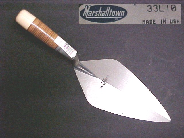 10" London Pattern Brick Trowel With Leather Handle