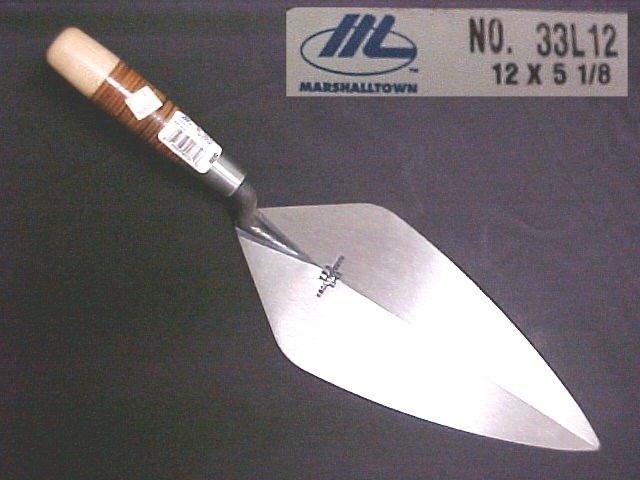 12" London Pattern Brick Trowel With Leather Handle