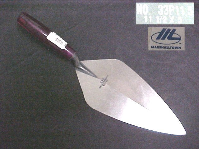 11.5" London Pattern Brick Trowel With Plastic Handle